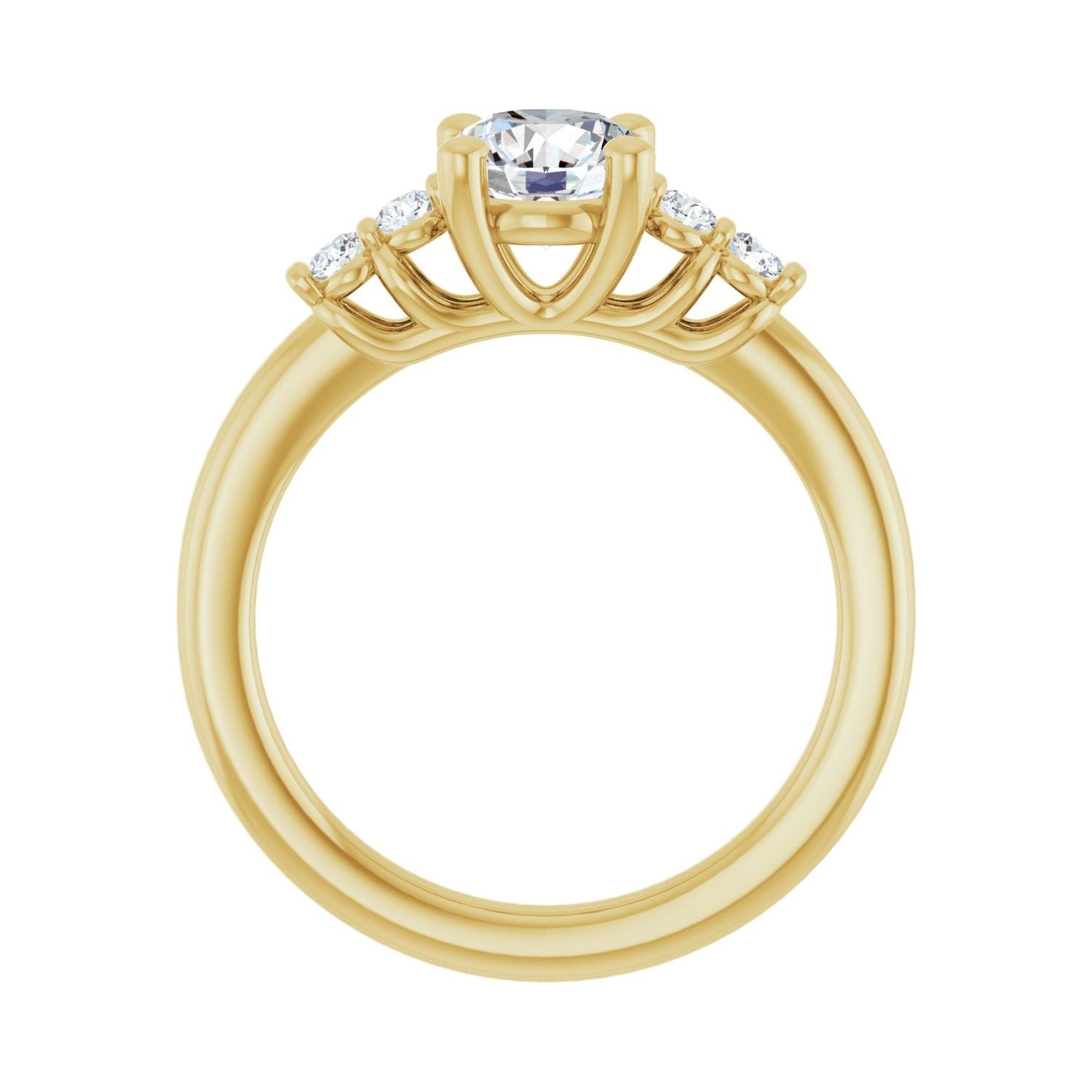 Ivria — Round center, yellow gold