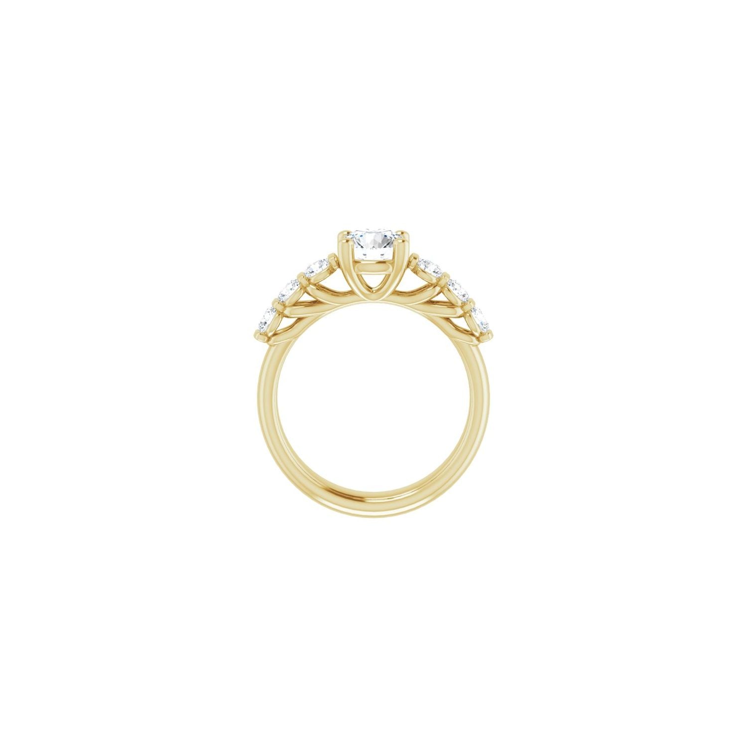 Jacinta — Round center, yellow gold