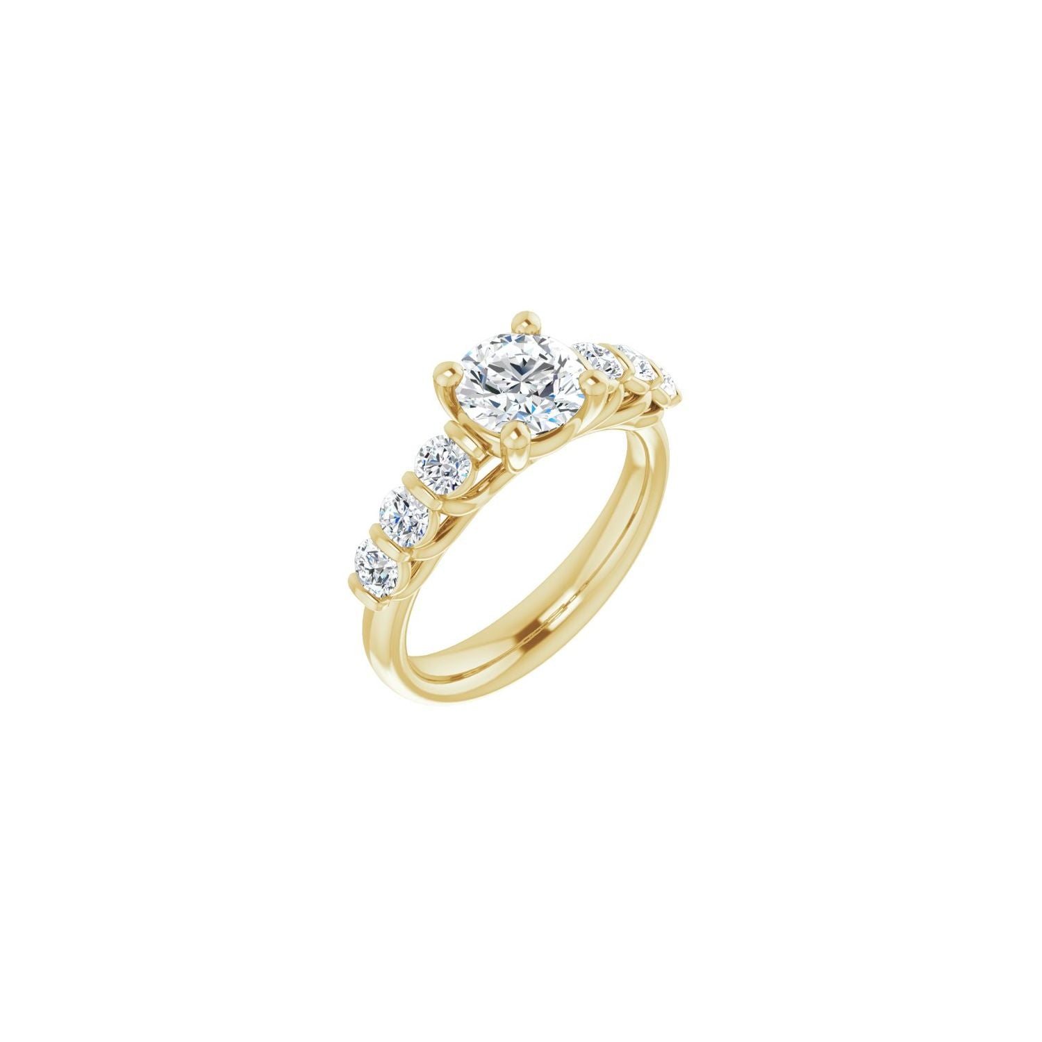 Jacinta — Round center, yellow gold
