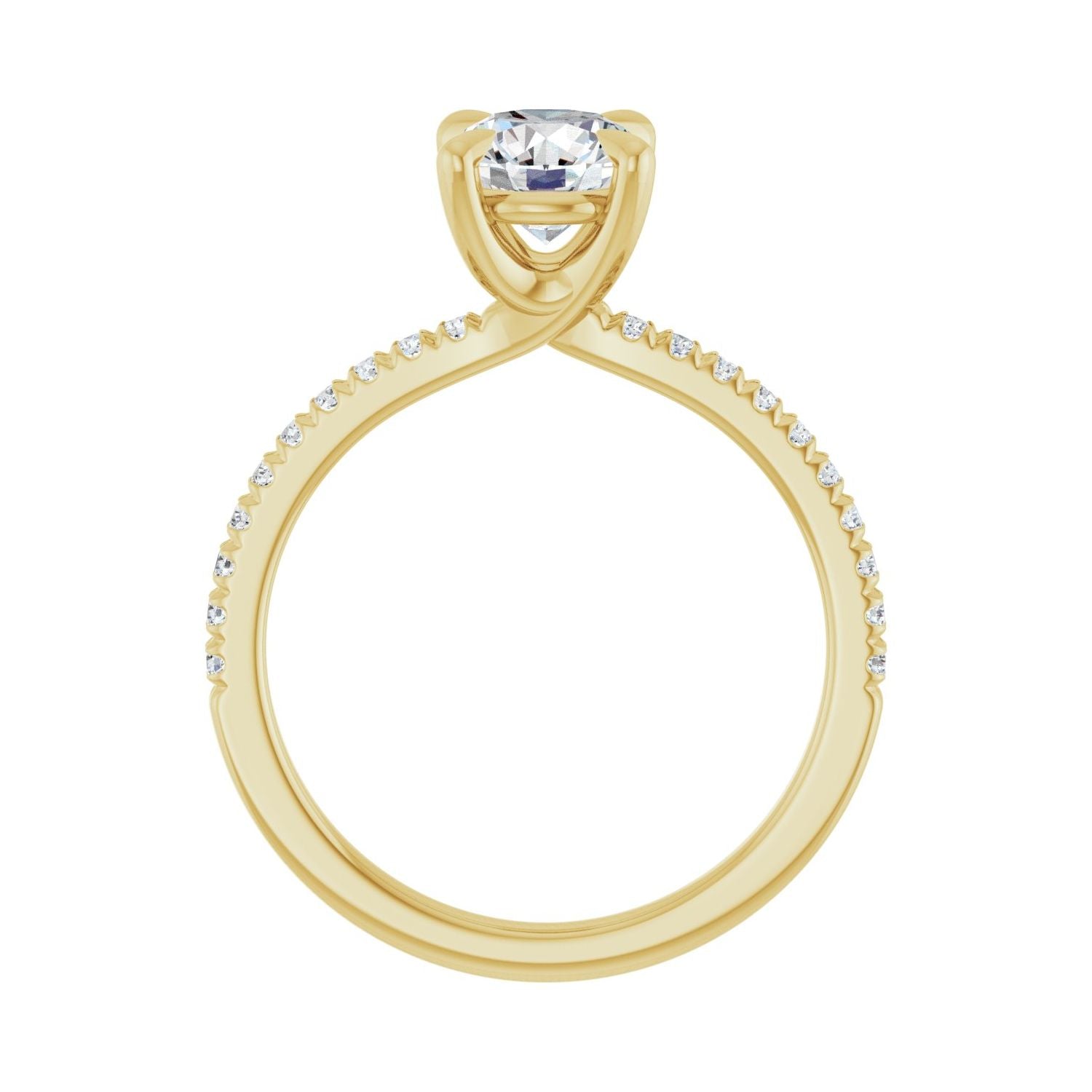 Josiane — Round center, yellow gold