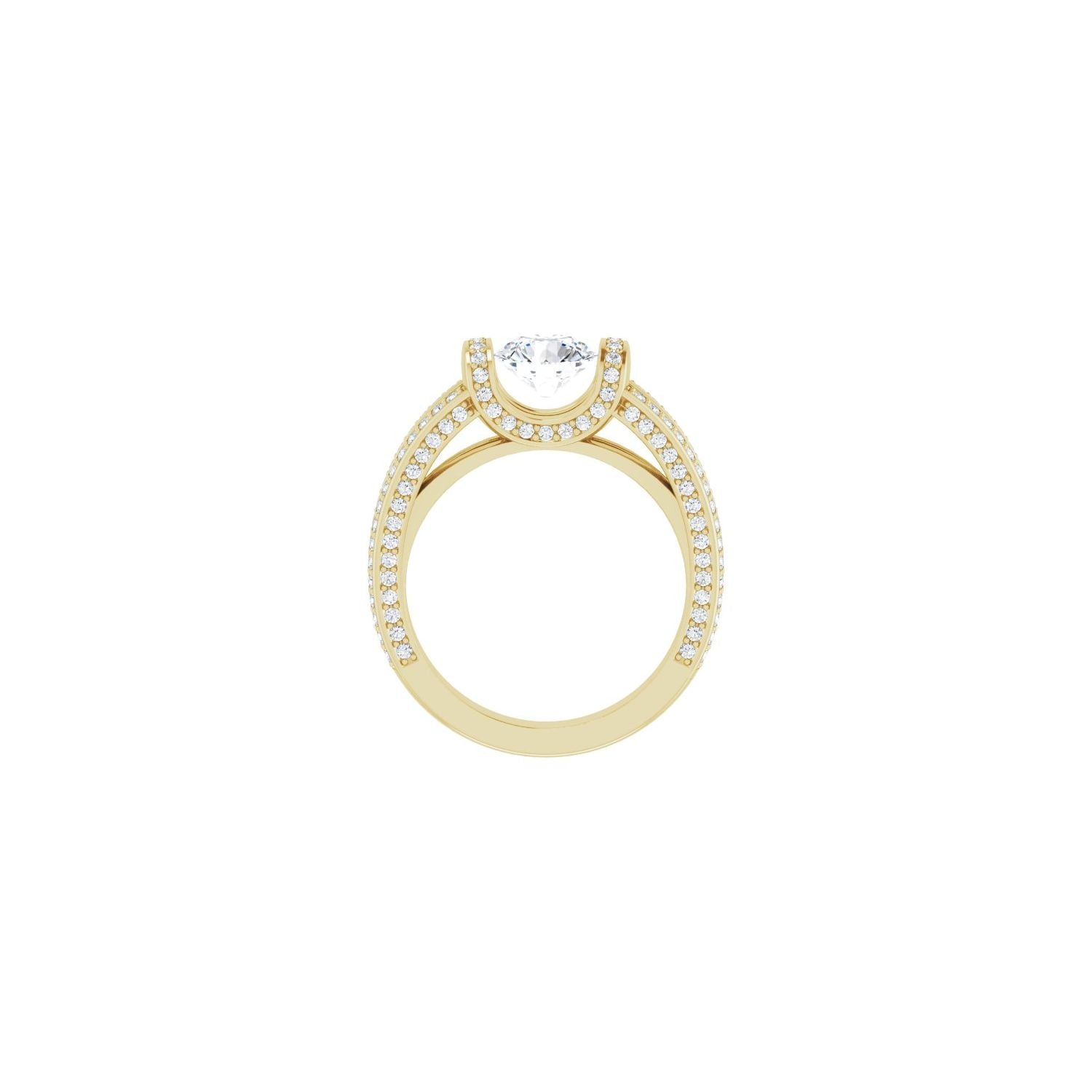 Jovita — Round center, yellow gold