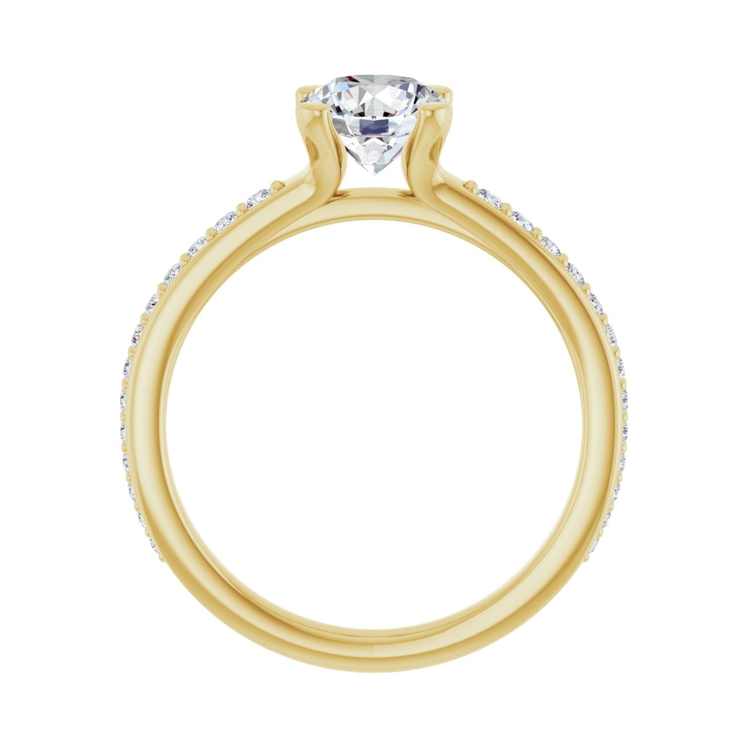 Katalin — Round center, yellow gold