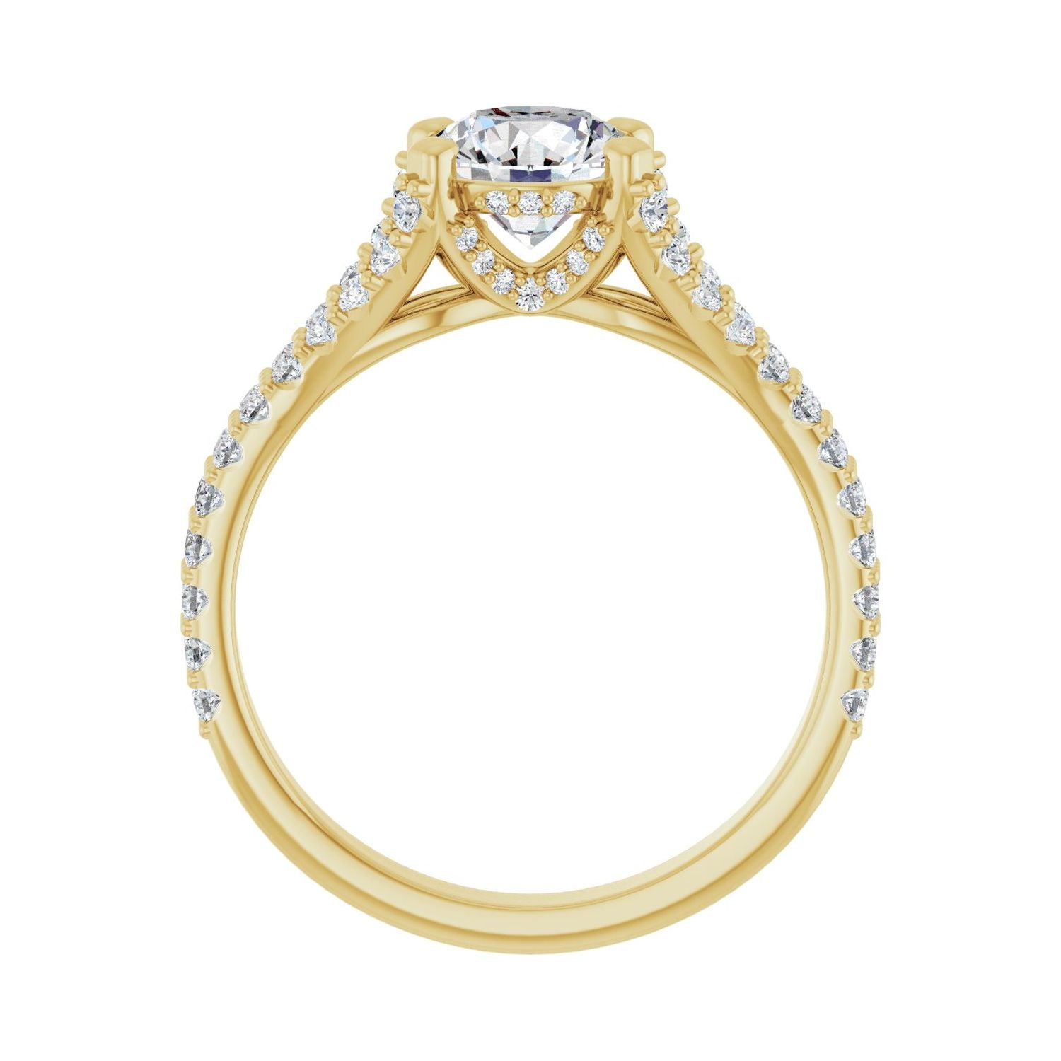 Kerensa — Round center, yellow gold