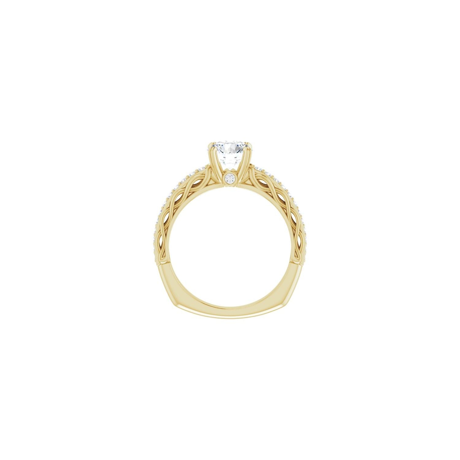 Laurentia — Round center, yellow gold