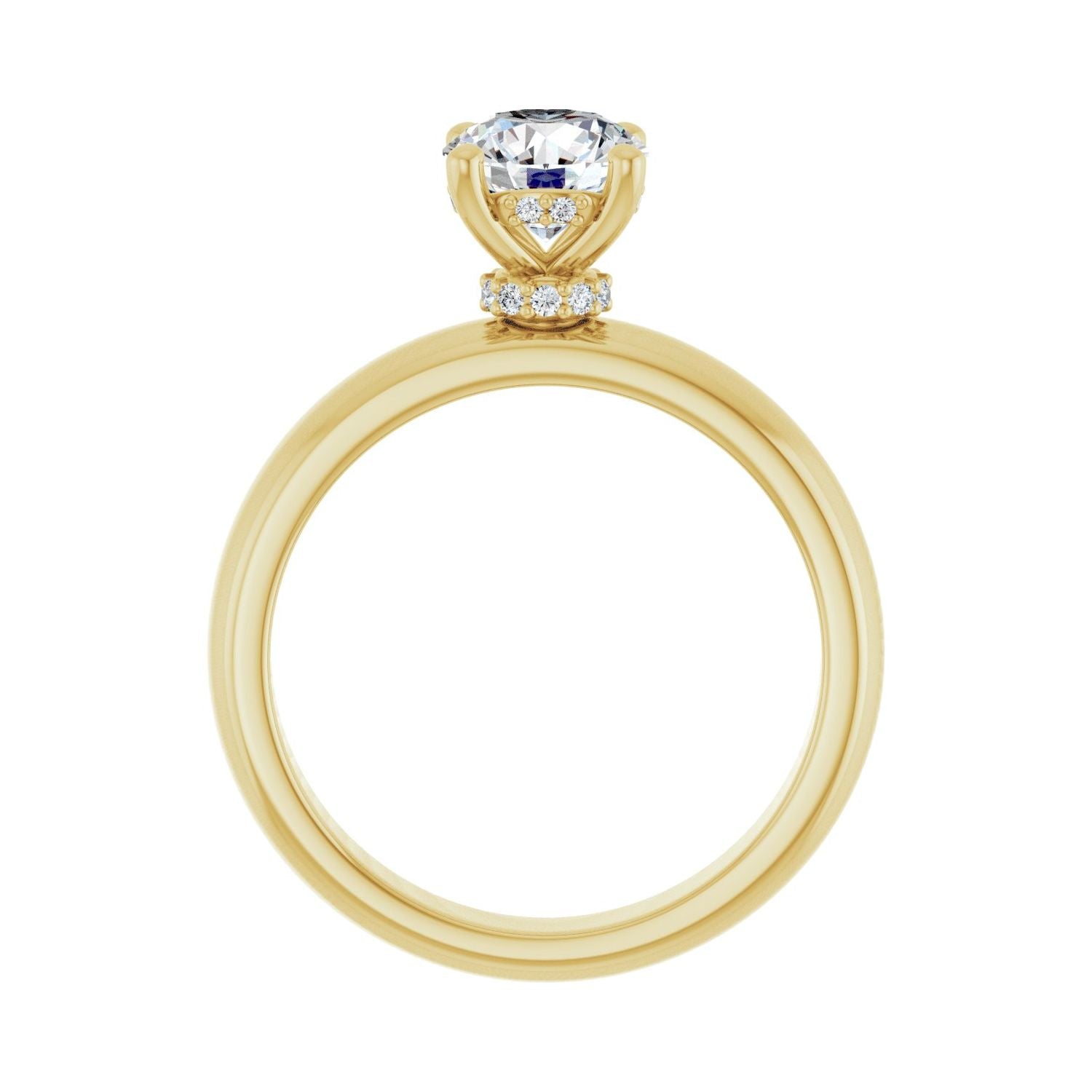 Lilibet — Round center, yellow gold