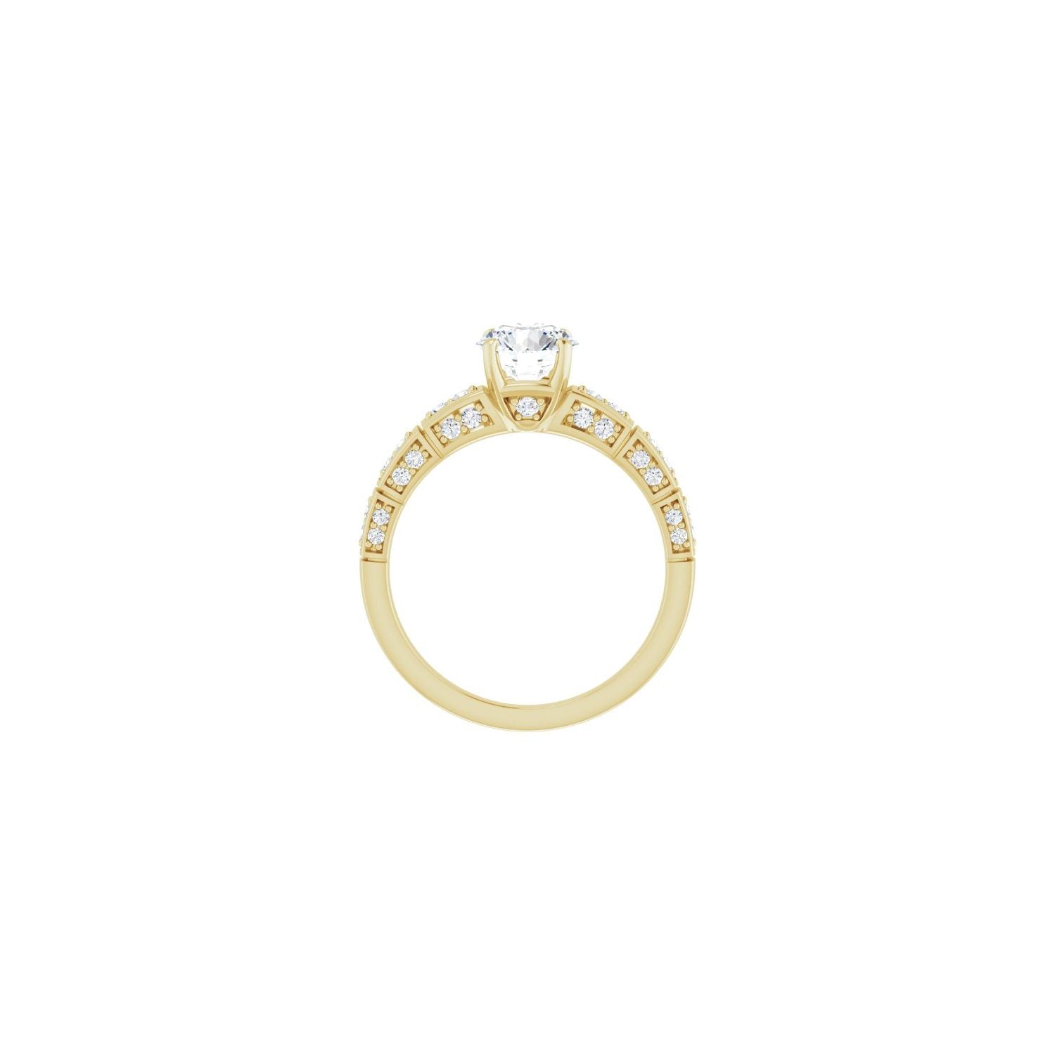 Livana — Round center, yellow gold