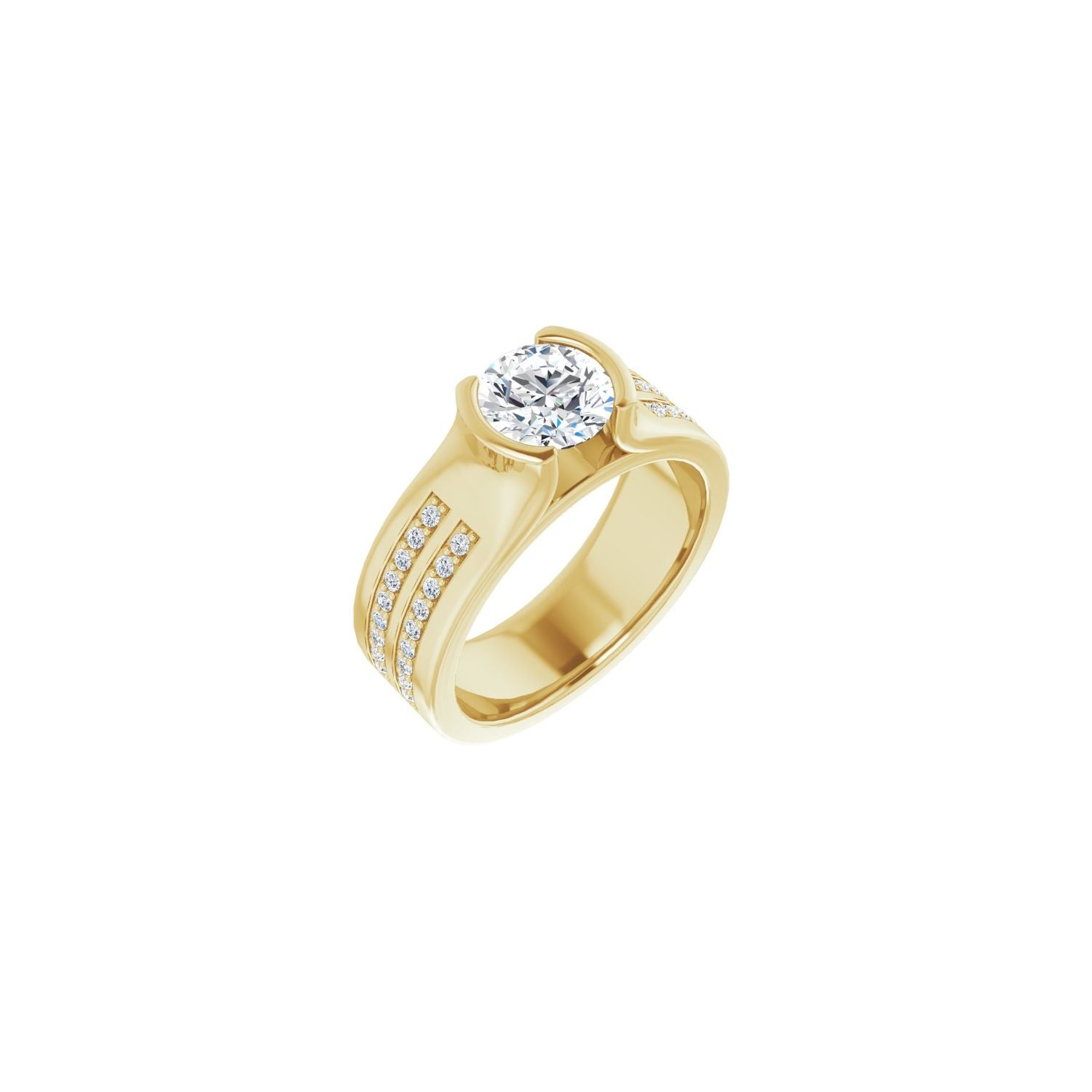 Lorelai — Round center, yellow gold