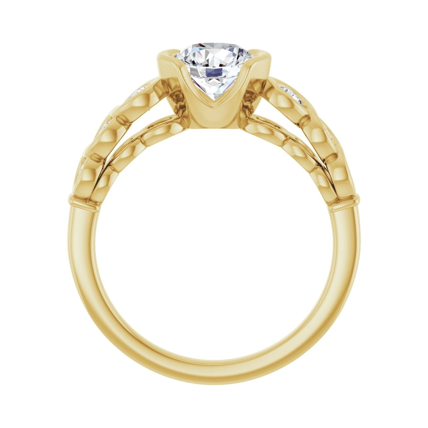 Lucasta — Round center, yellow gold