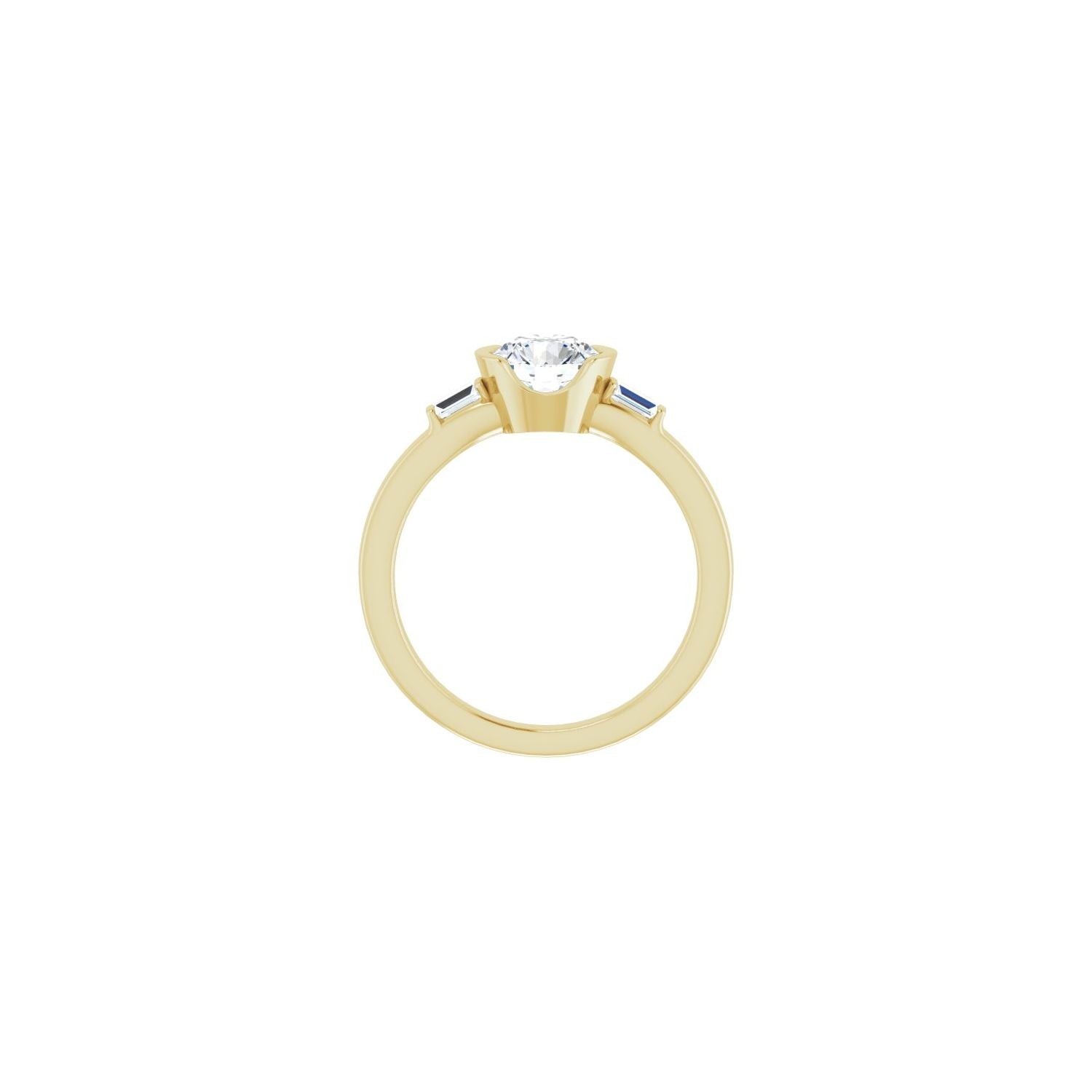 Ludovica — Round center, yellow gold