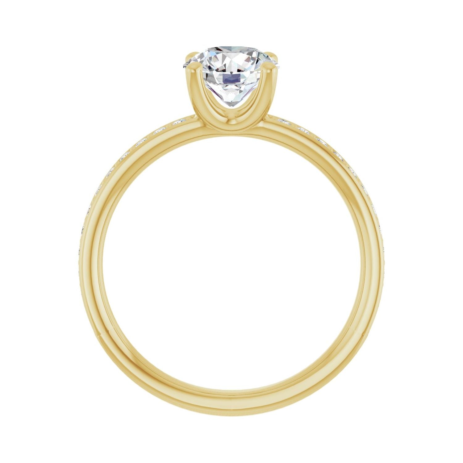 Lunetta — Round center, yellow gold