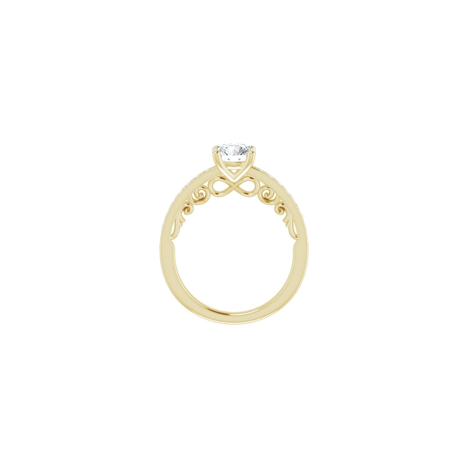 Lyanna — Round center, yellow gold