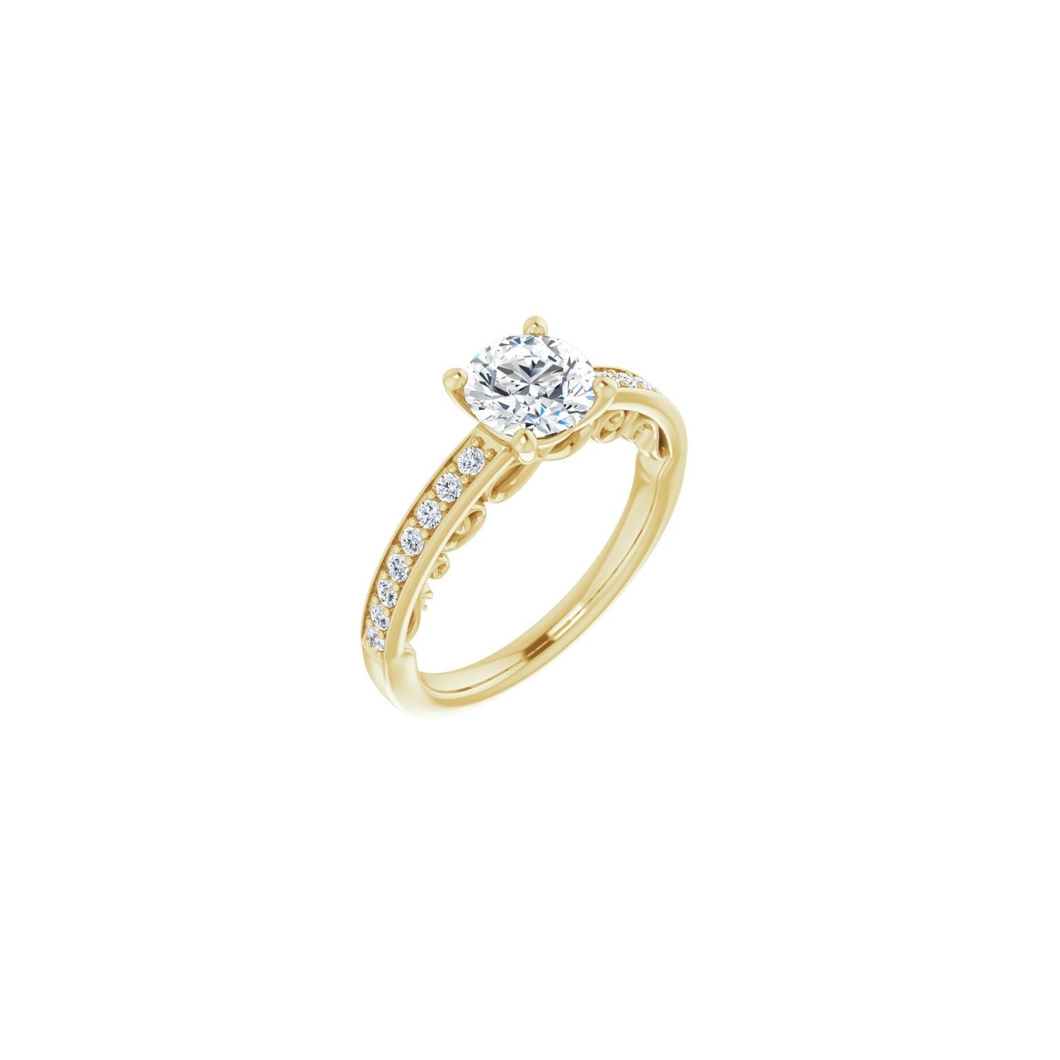 Lyanna — Round center, yellow gold