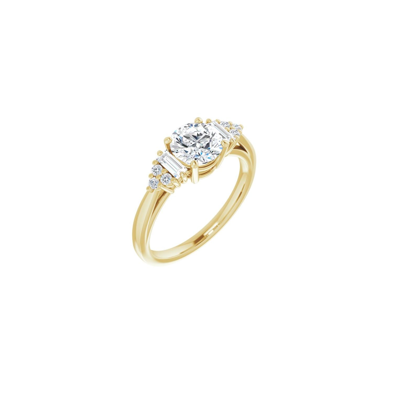 Maelis — Round center, yellow gold