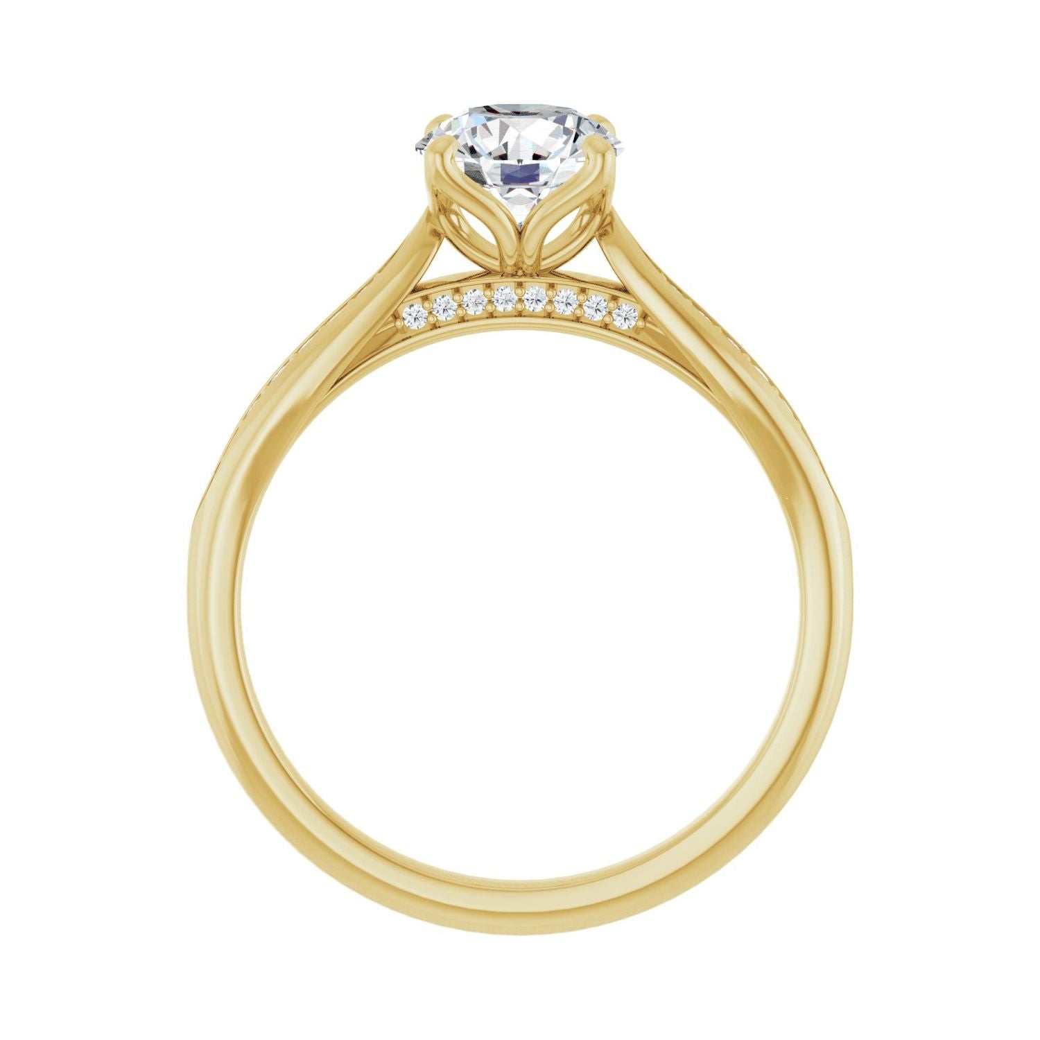 Maisy — Round center, yellow gold