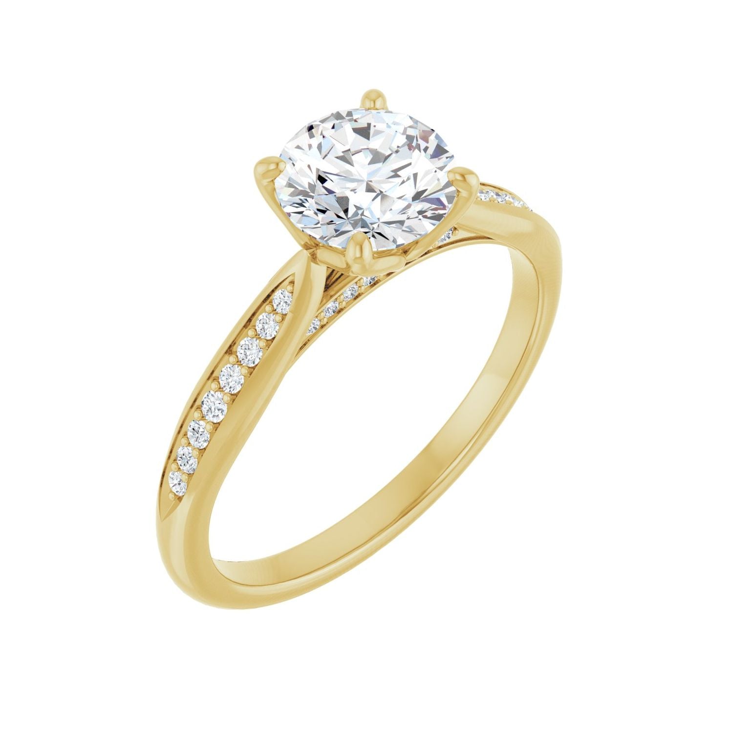 Maisy — Round center, yellow gold