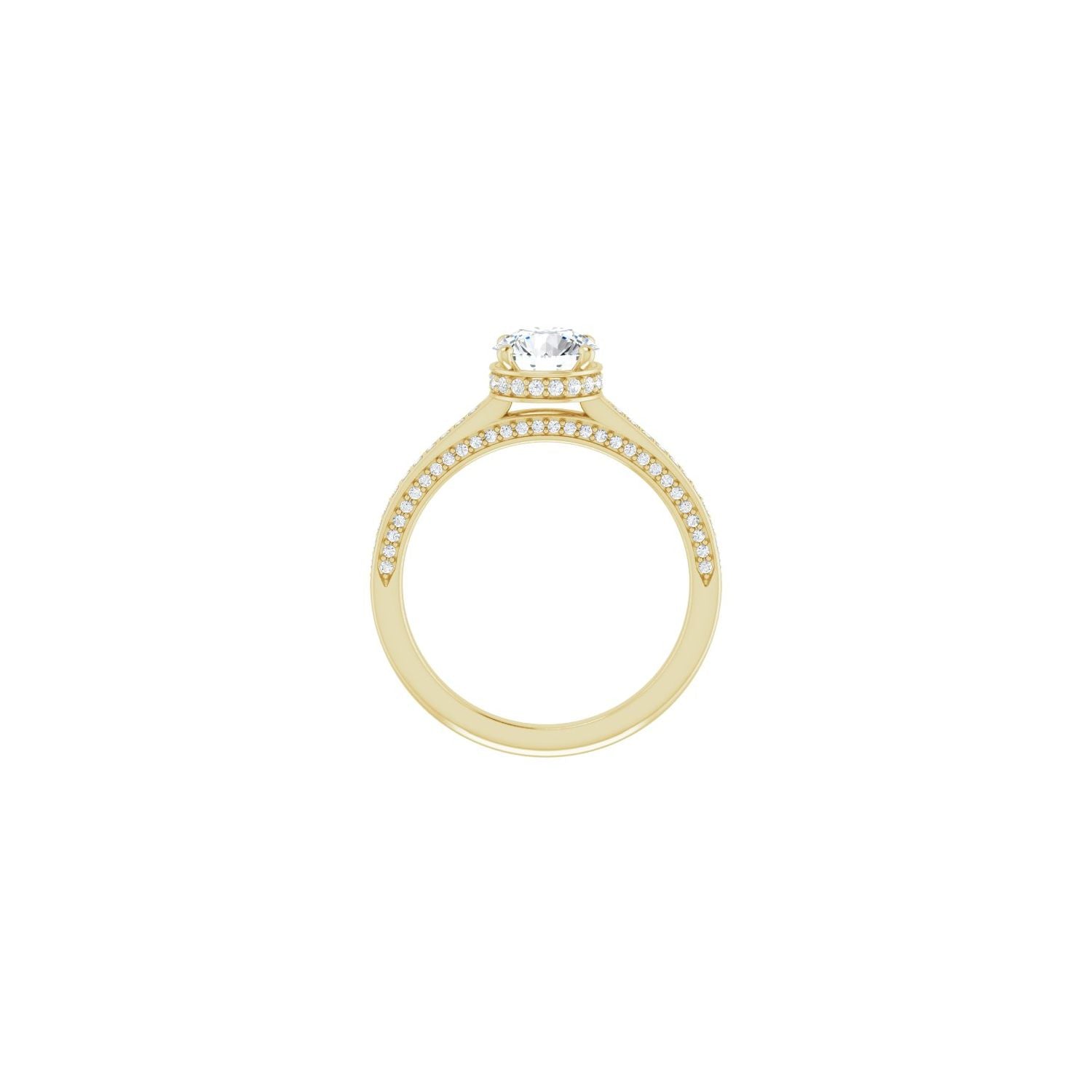 Marilla — Round center, yellow gold