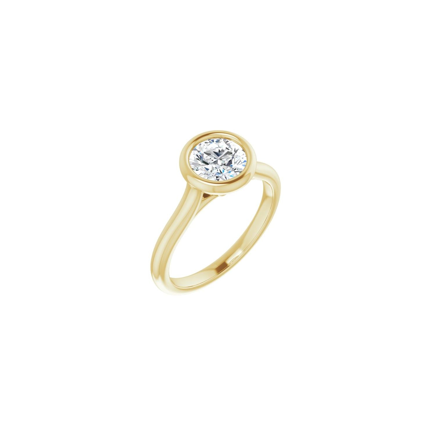 Maritza — Round center, yellow gold