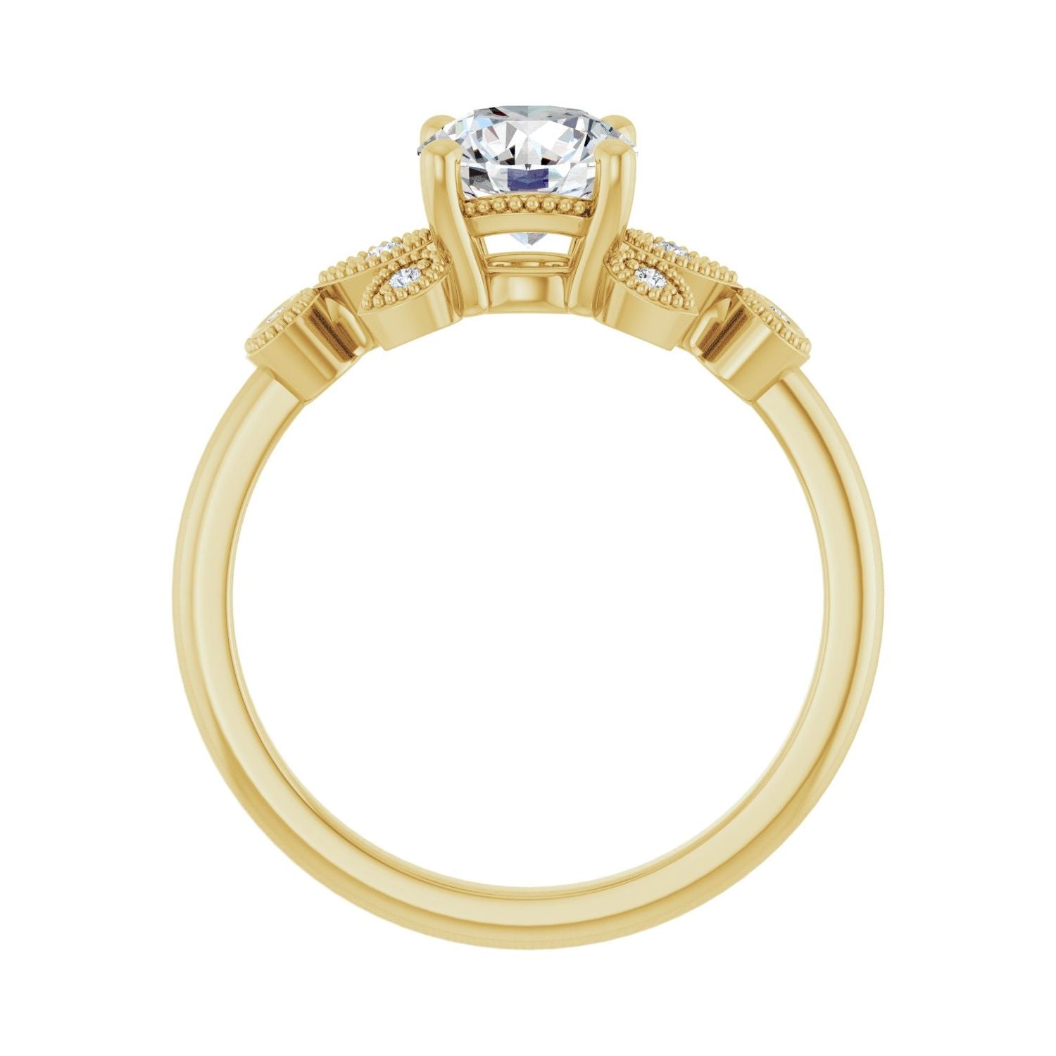 Maxima — Round center, yellow gold