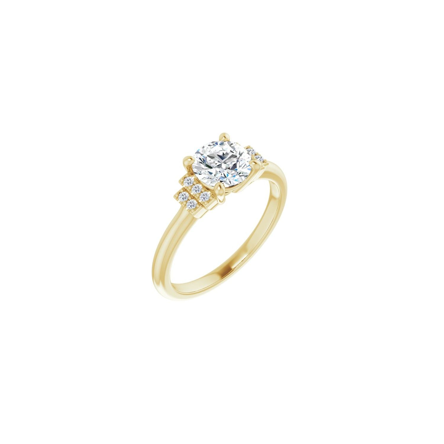 Meliora — Round center, yellow gold