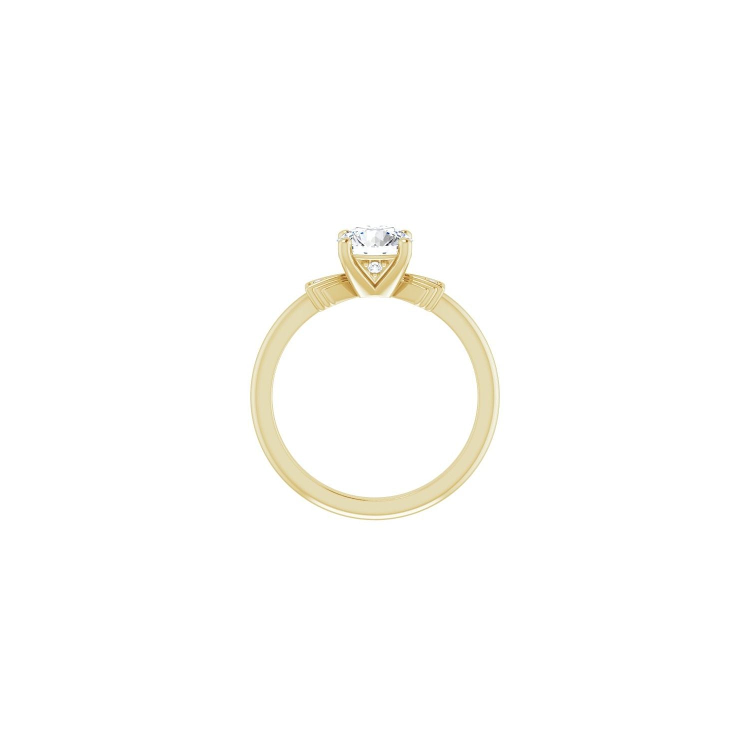 Merritt — Round center, yellow gold