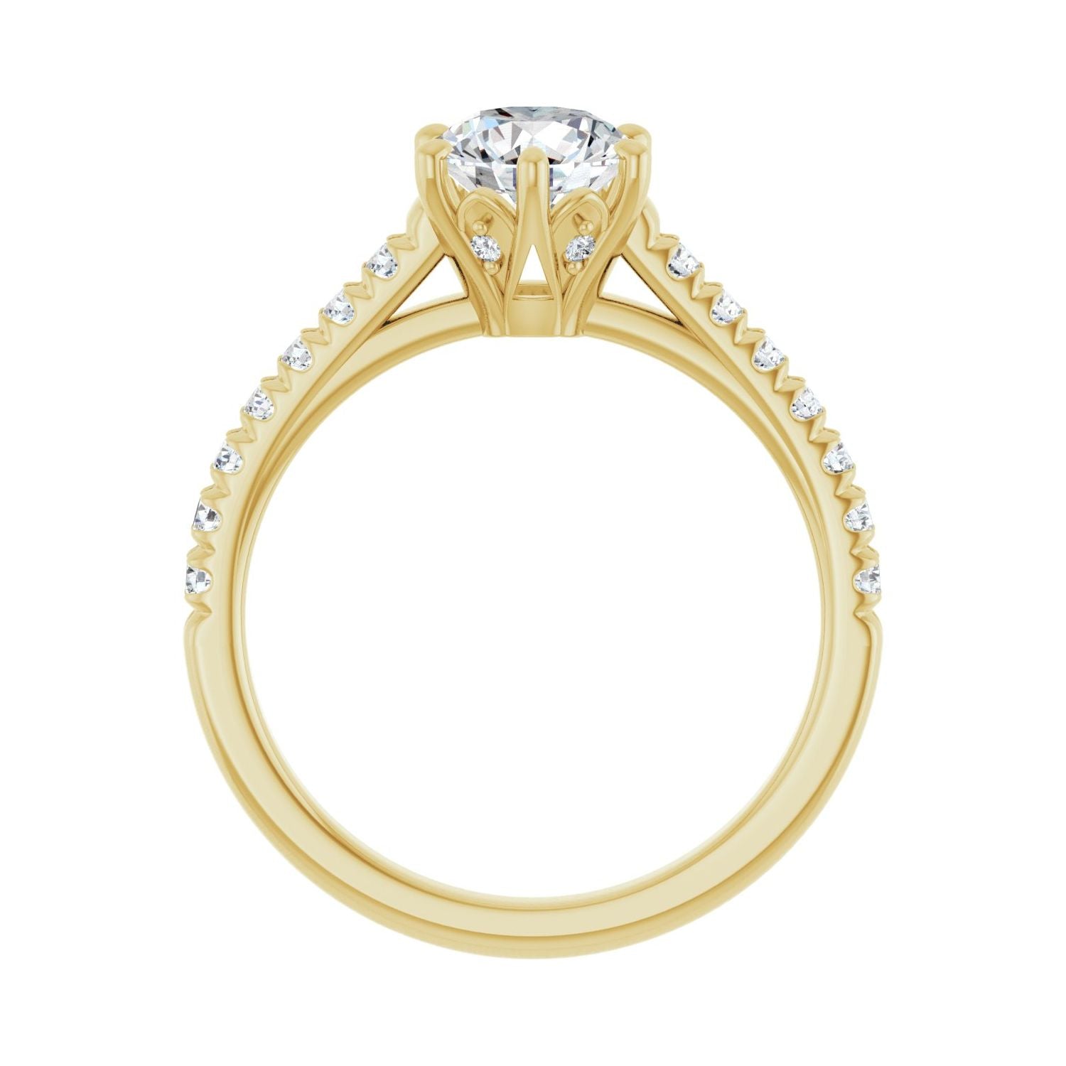 Mireya — Round center, yellow gold