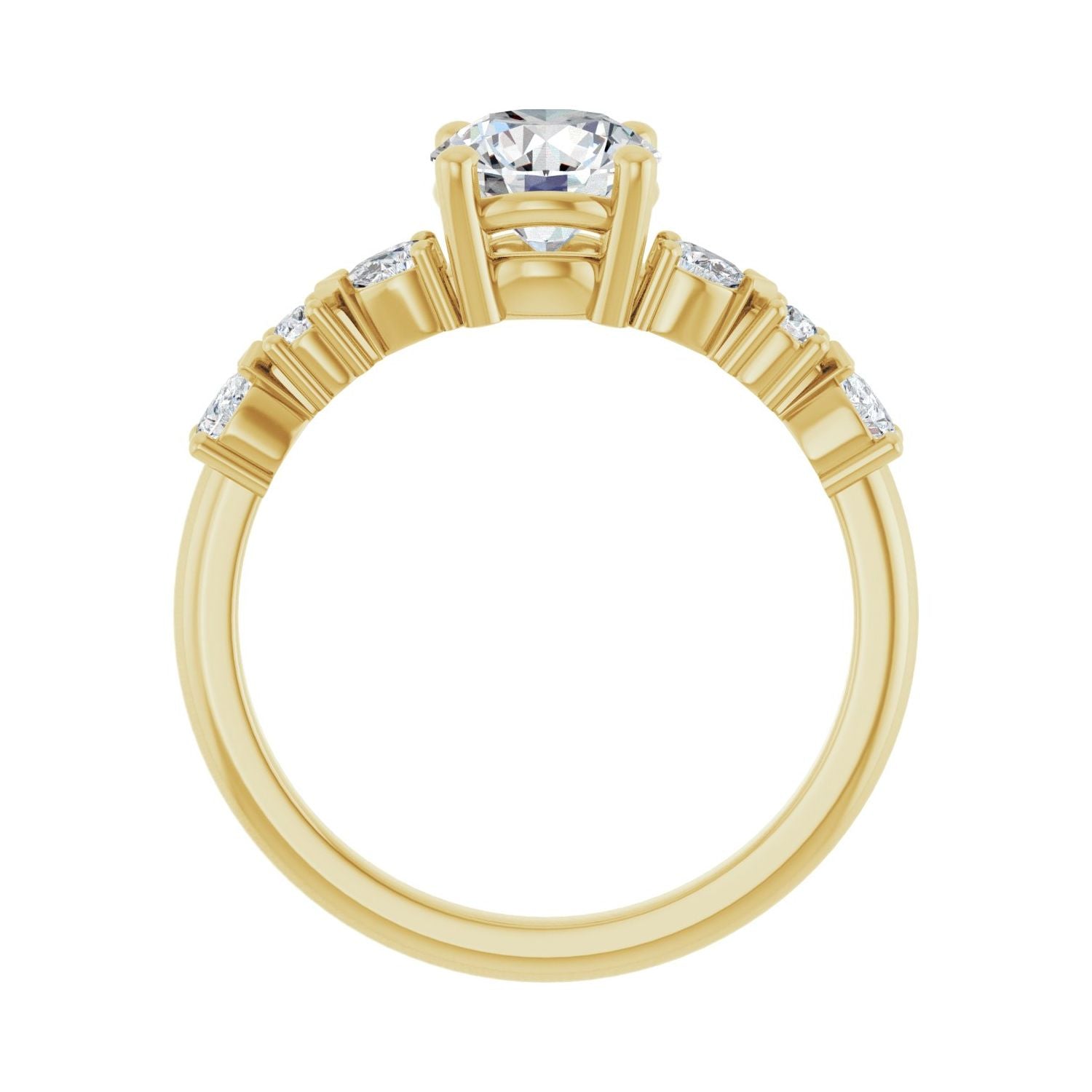 Morwenna — Round center, yellow gold