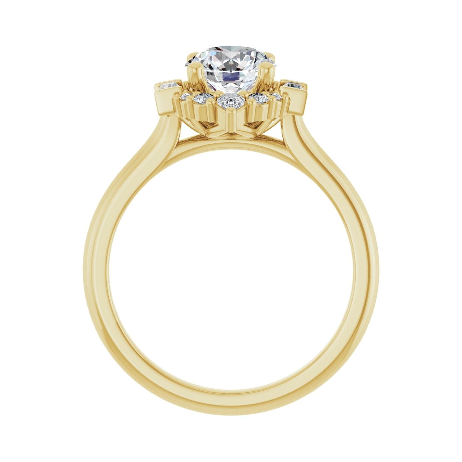 Ninon — Round center, yellow gold