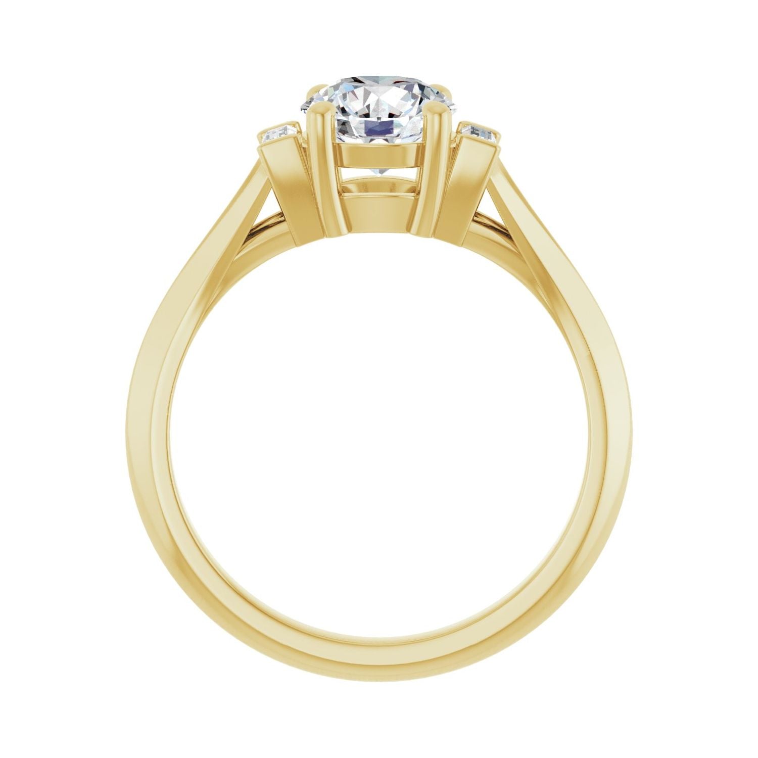 Noella — Round center, yellow gold