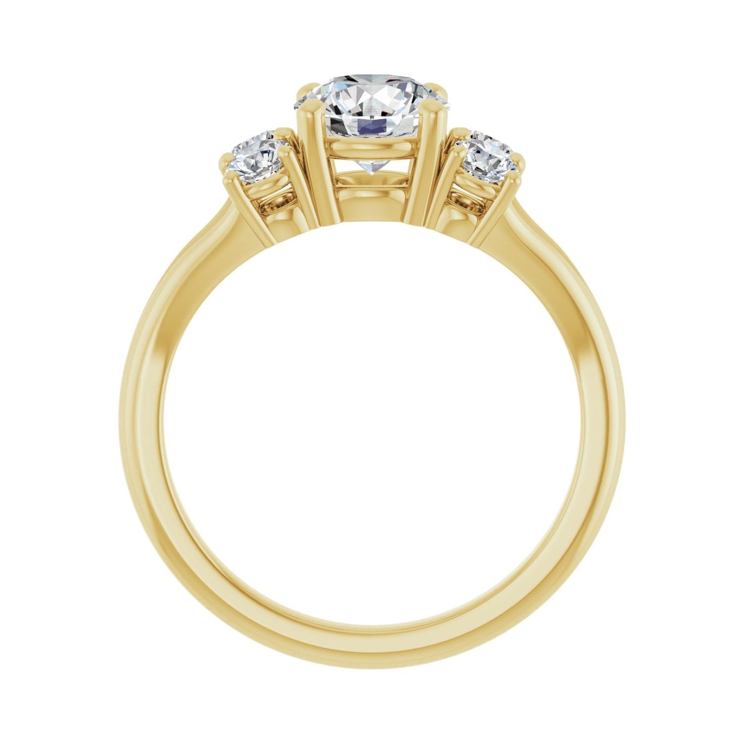 Nyssa — Round center, yellow gold