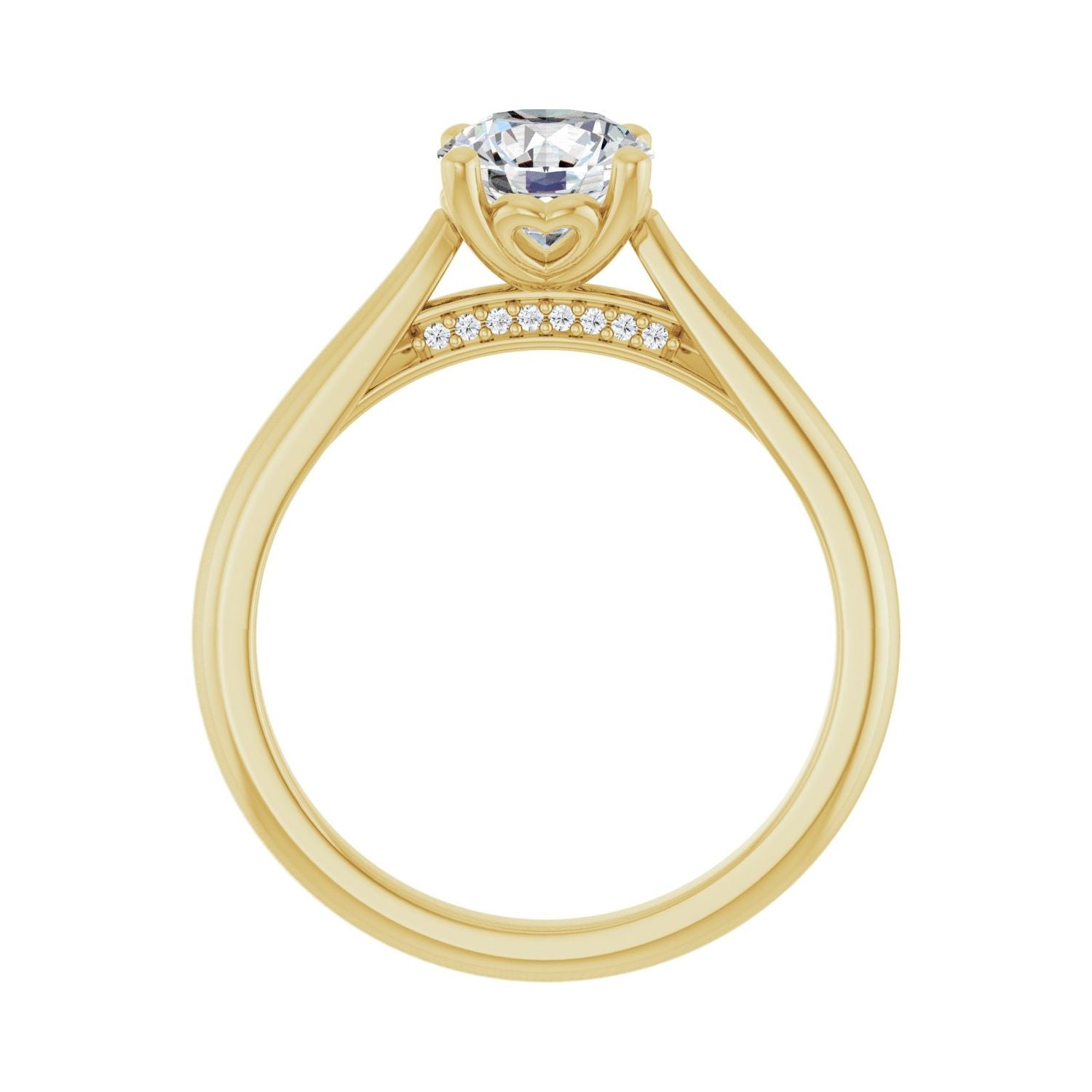 Orianne — Round center, yellow gold
