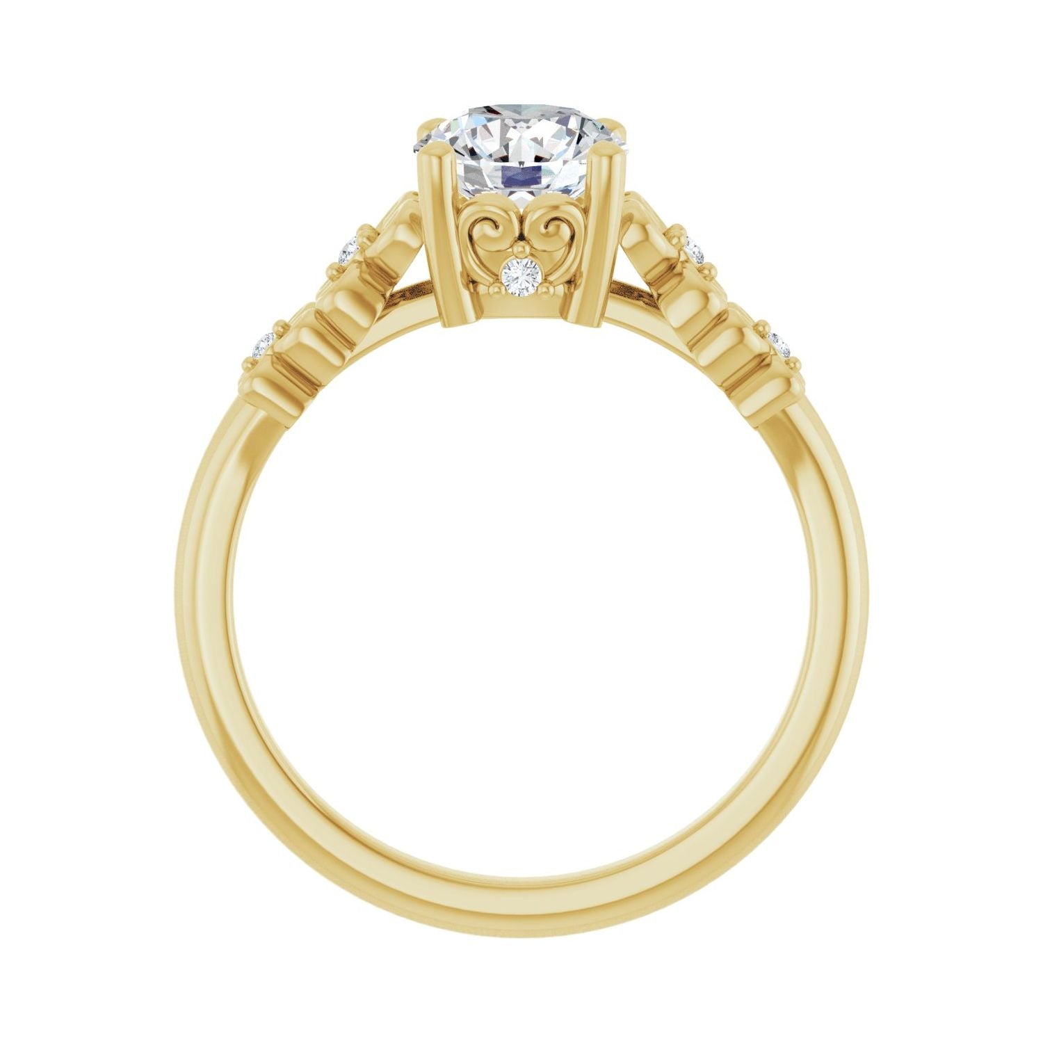 Ottavia — Round center, yellow gold