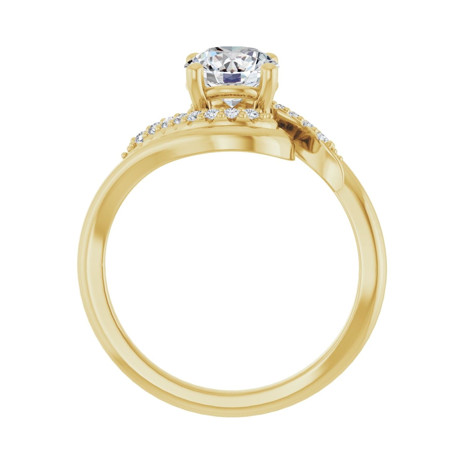 Pascale — Round center, yellow gold