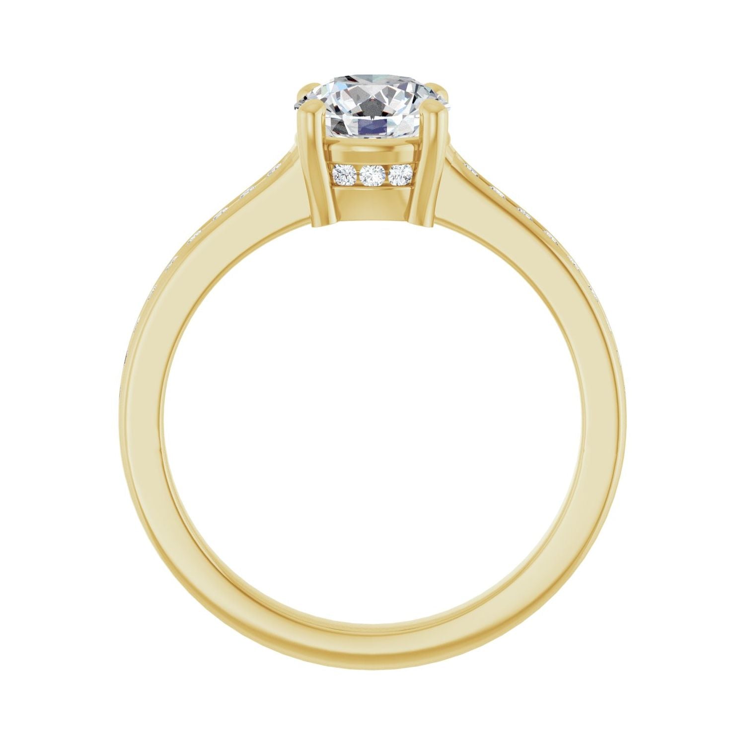 Pasha — Round center, yellow gold