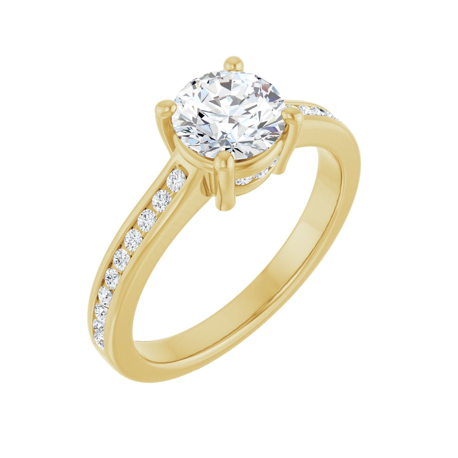Pasha — Round center, yellow gold