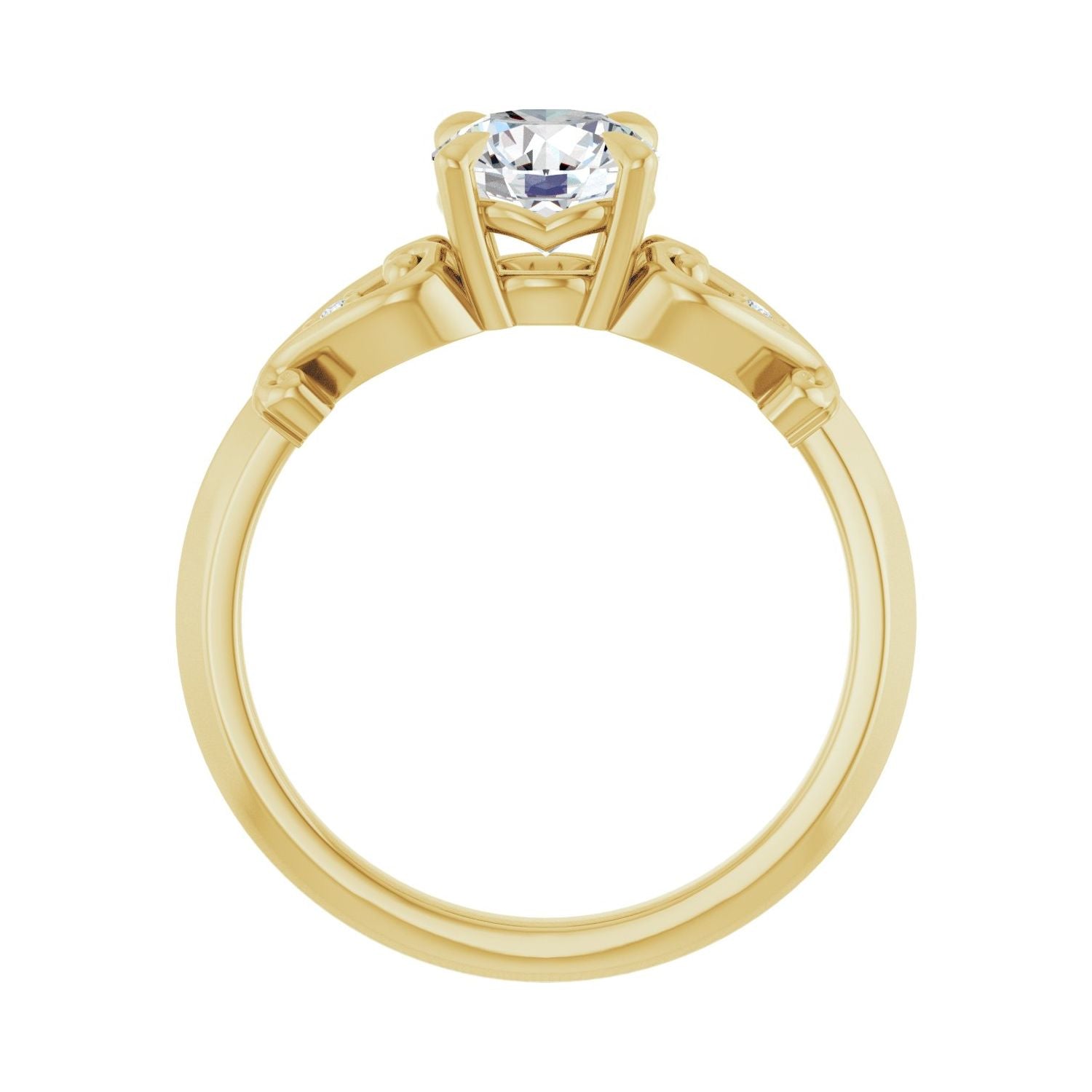 Quintessa — Round center, yellow gold