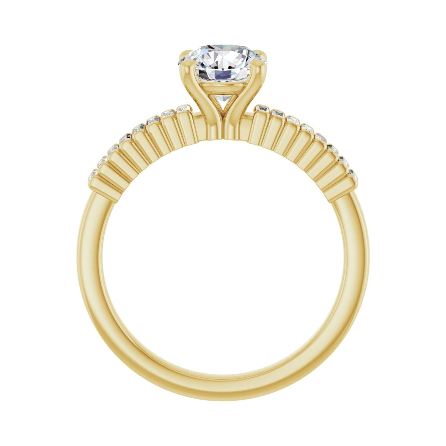 Rosabella — Round center, yellow gold
