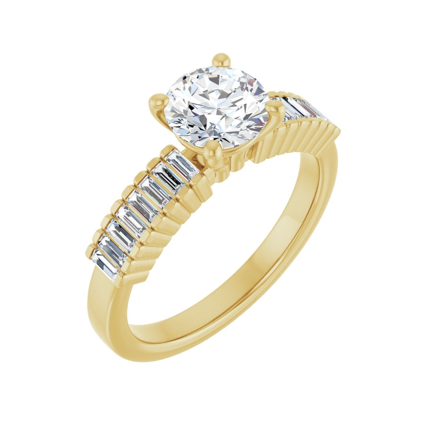 Rosabella — Round center, yellow gold