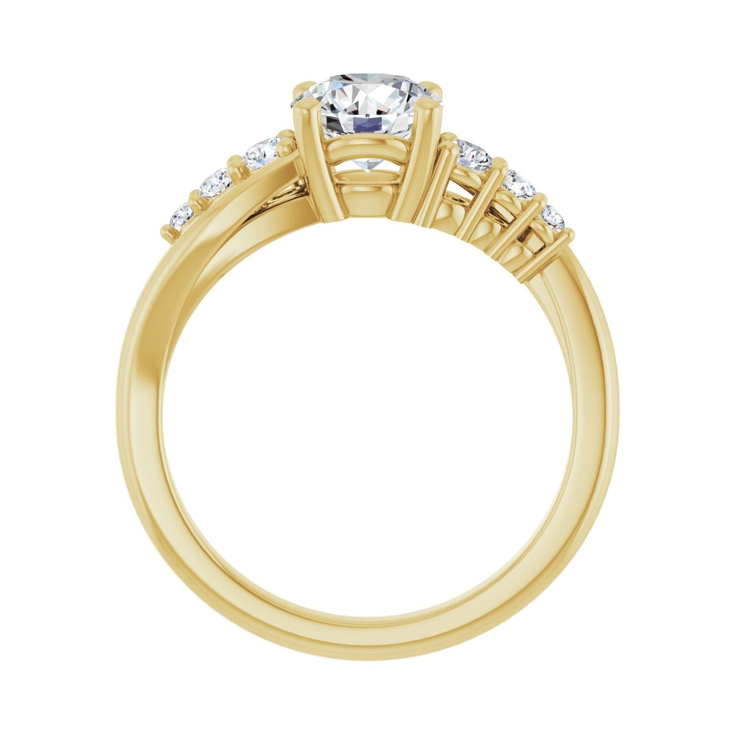 Rosalba — Round center, yellow gold
