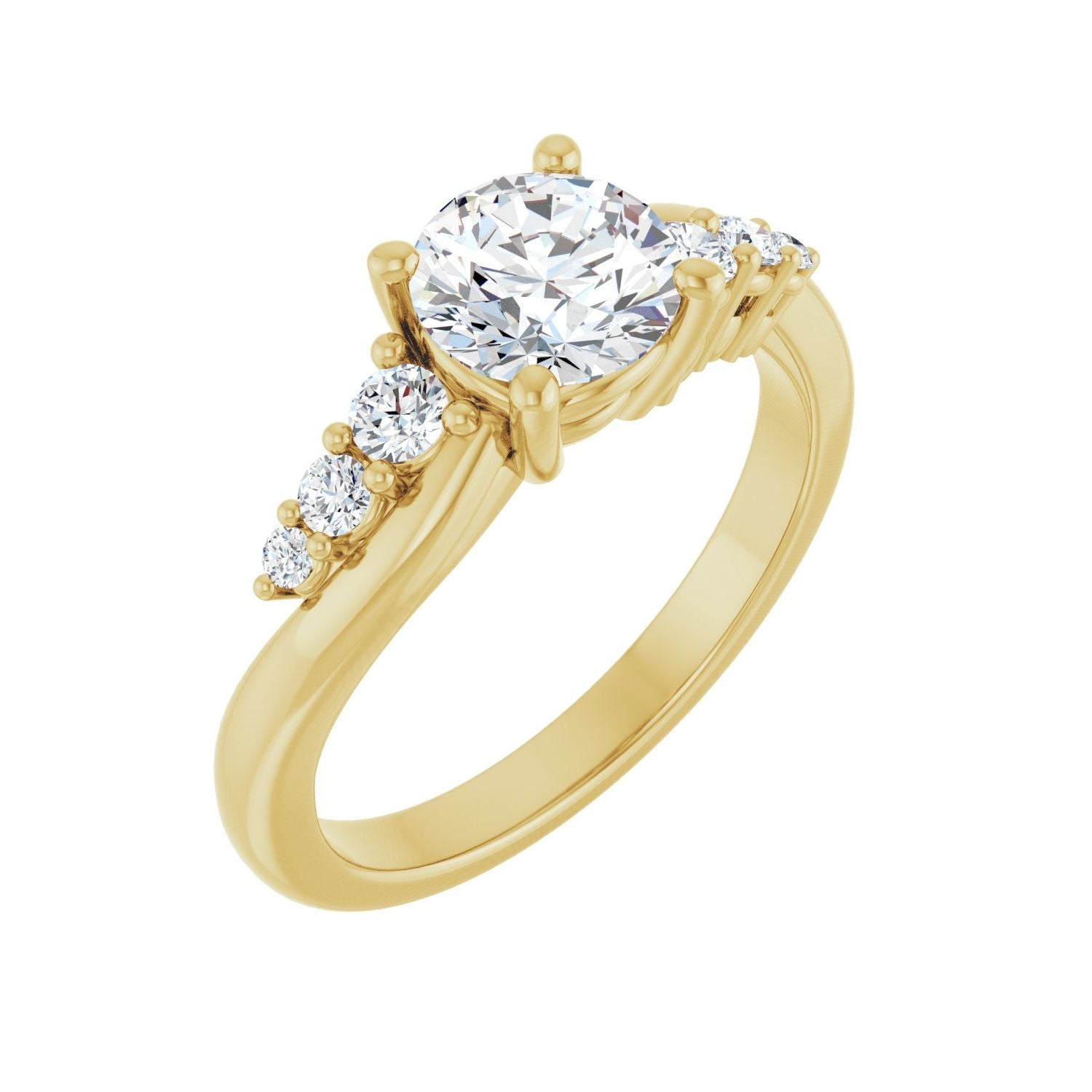Rosalba — Round center, yellow gold