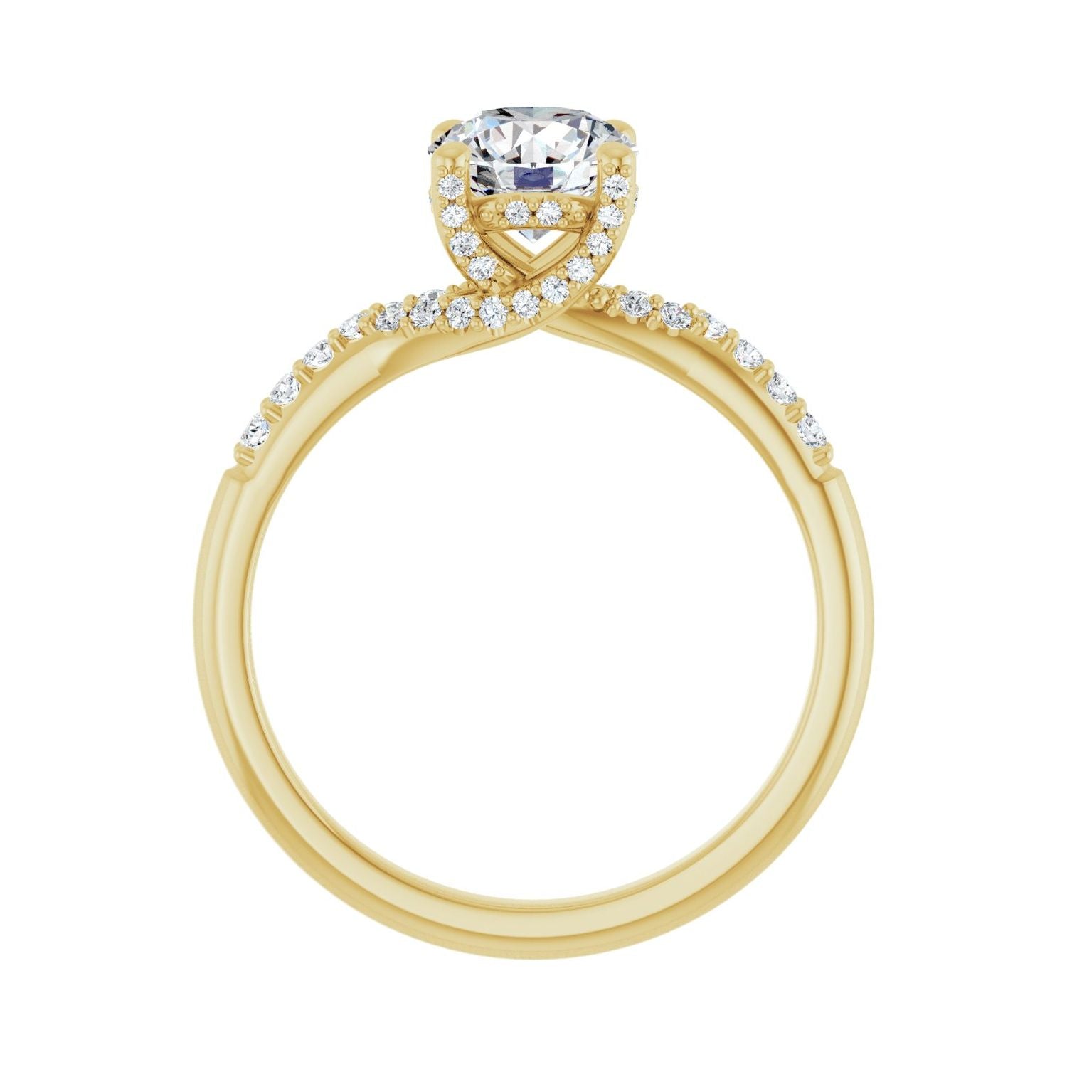Rosaura — Round center, yellow gold