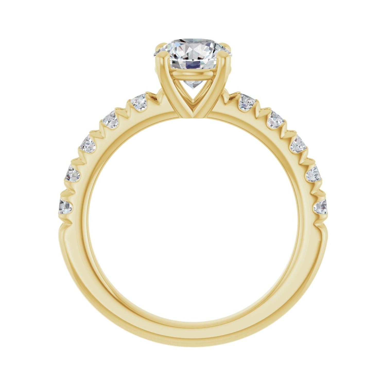 Sabine — Round center, yellow gold