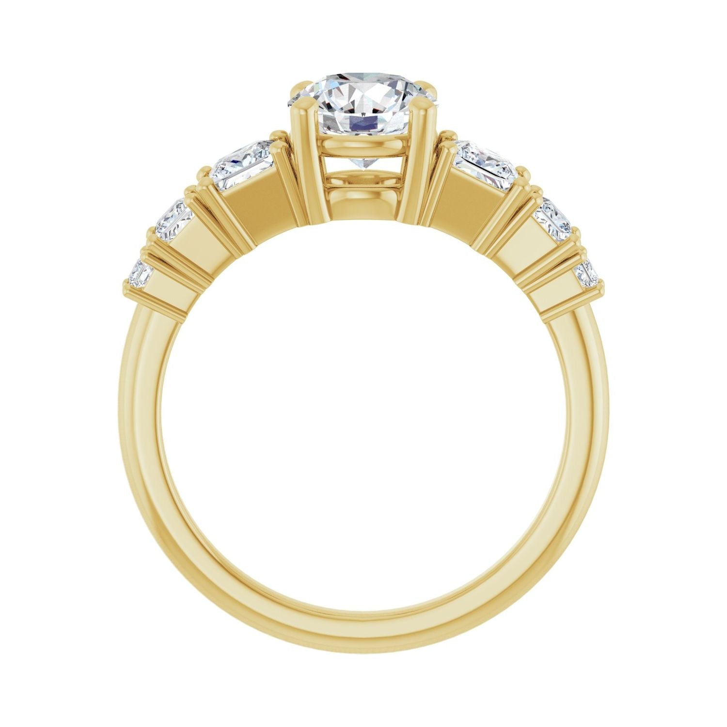 Salina — Round center, yellow gold
