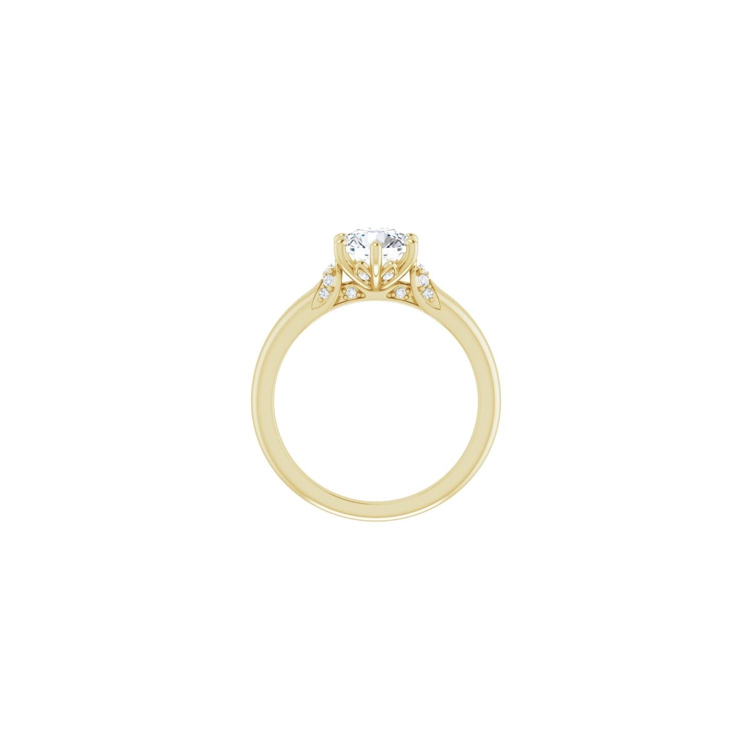 Saskia — Round center, yellow gold