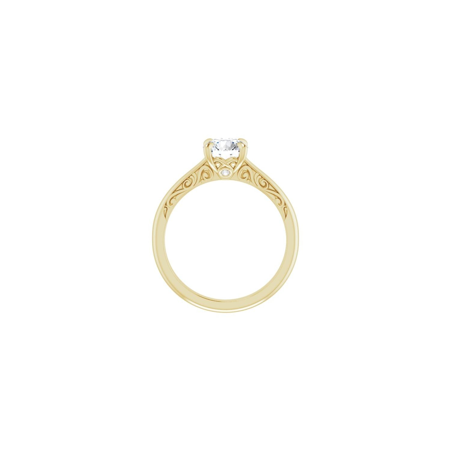 Scarlet — Round center, yellow gold