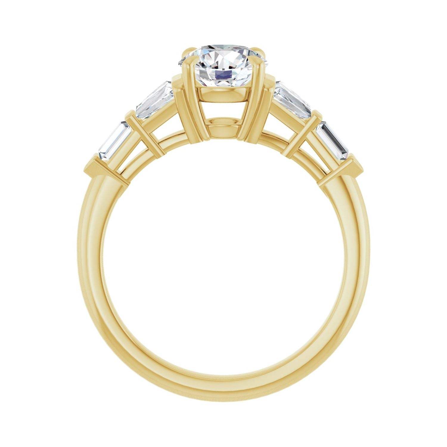 Severine — Round center, yellow gold