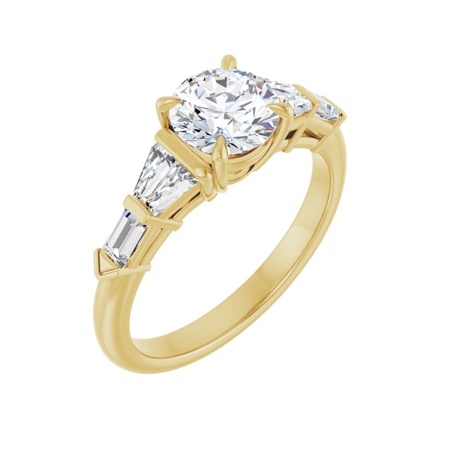 Severine — Round center, yellow gold