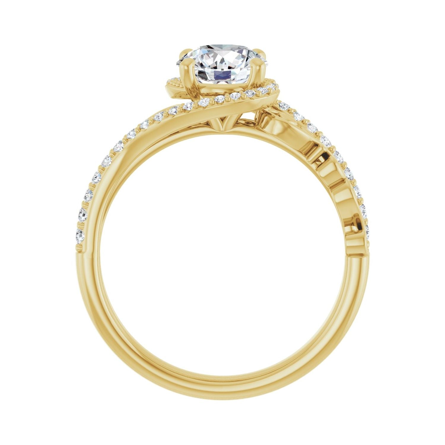 Solenne — Round center, yellow gold