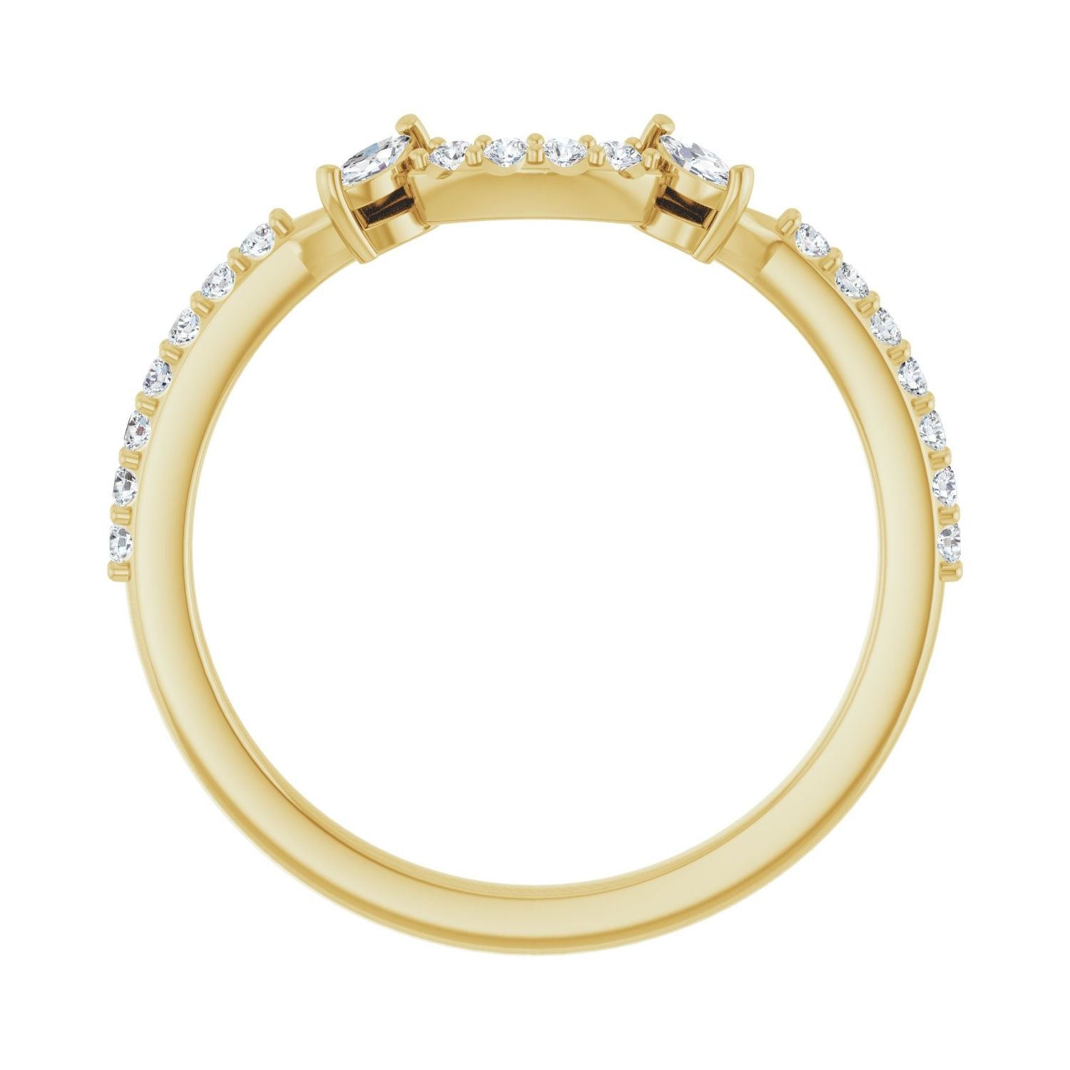Ellanora — For the round Soraya, yellow gold