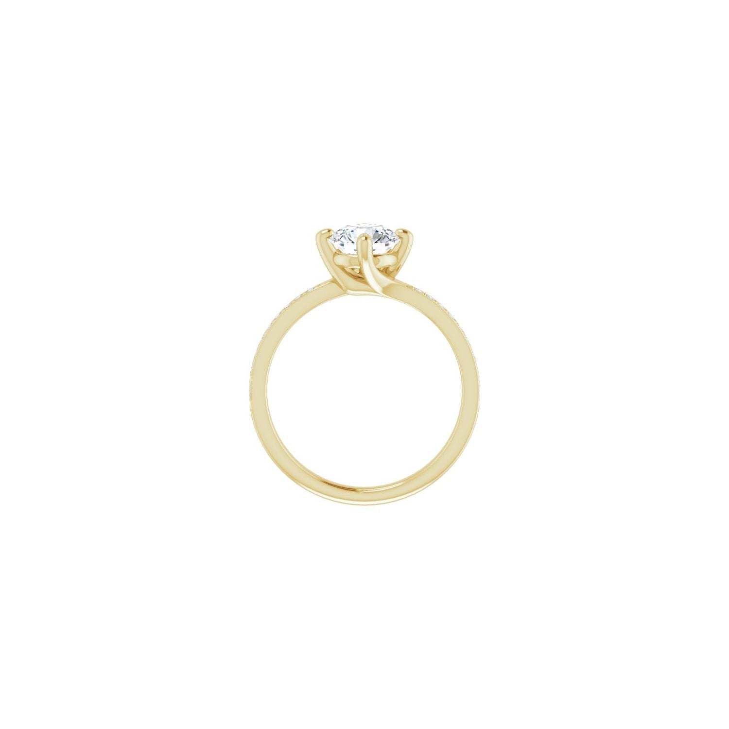 Susannah — Round center, yellow gold