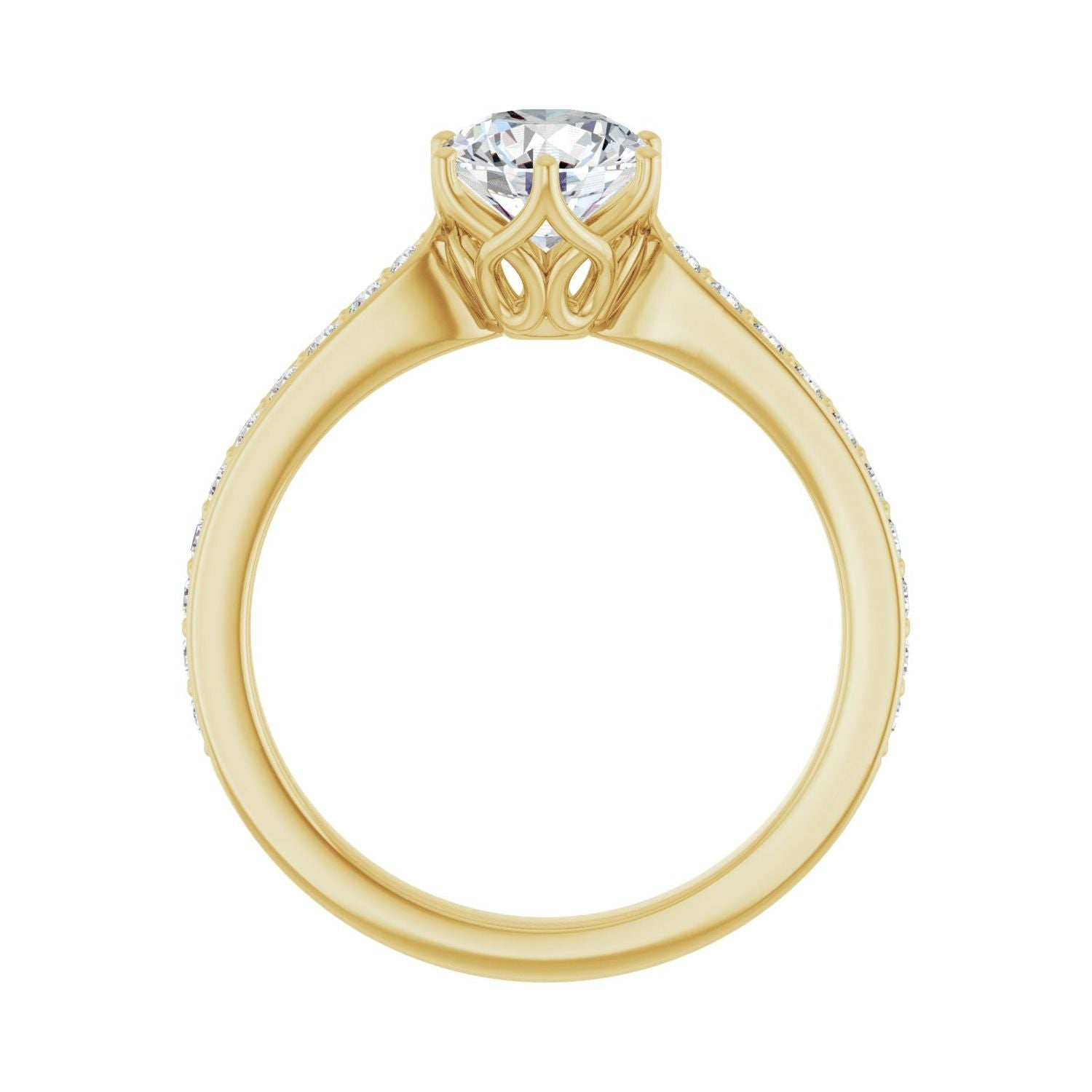 Sylvana — Round center, yellow gold